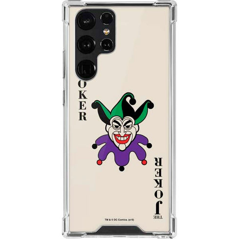 DC Comics The Joker Calling Card Galaxy S22 Ultra Clear Case