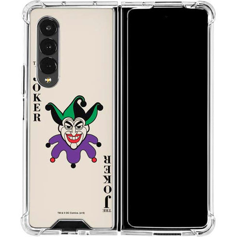 DC Comics The Joker Calling Card Galaxy Z Fold4 5G Clear Case
