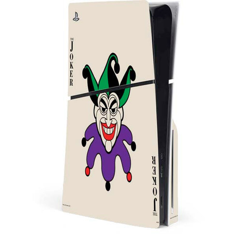 DC Comics The Joker Calling Card PS5 Slim Disk Console Skin