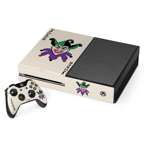 DC Comics The Joker Calling Card Xbox One Console and Controller Bundle Skin