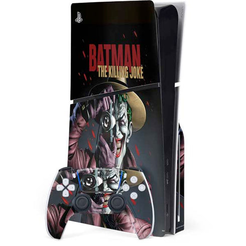DC Comics The Joker Killing Joke Cover Art by Brian Bolland PS5 Slim Disk Bundle Skin