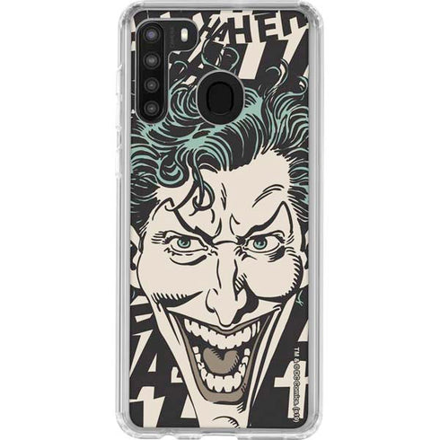 DC Comics The Joker Vintage Laughing Galaxy A21 Clear Case
