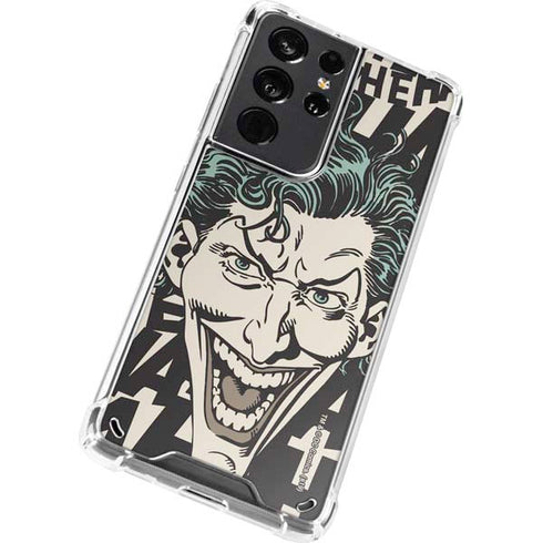 DC Comics The Joker Vintage Laughing Galaxy S21 Ultra 5G Clear Case