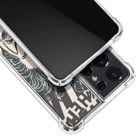 DC Comics The Joker Vintage Laughing Galaxy S21 Ultra 5G Clear Case