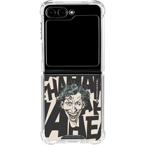 DC Comics The Joker Vintage Laughing Galaxy Z Flip5 5G Clear Case