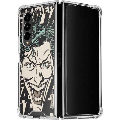 DC Comics The Joker Vintage Laughing Galaxy Z Fold4 5G Clear Case