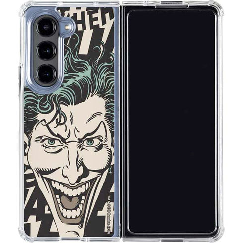 DC Comics The Joker Vintage Laughing Galaxy Z Fold5 5G Clear Case