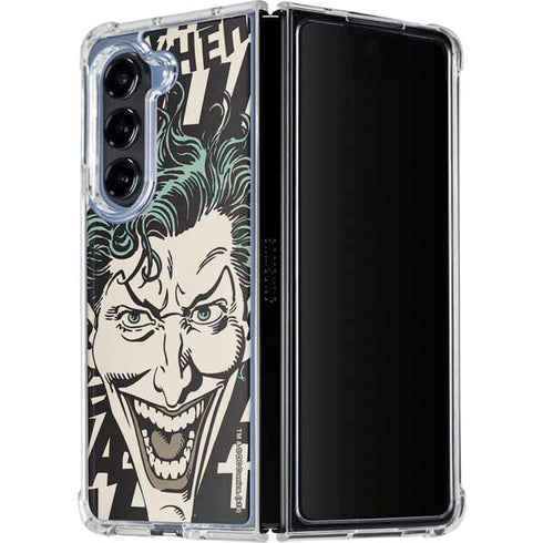 DC Comics The Joker Vintage Laughing Galaxy Z Fold5 5G Clear Case