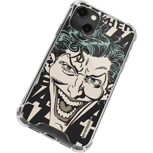 DC Comics The Joker Vintage Laughing iPhone 14 Plus Clear Case