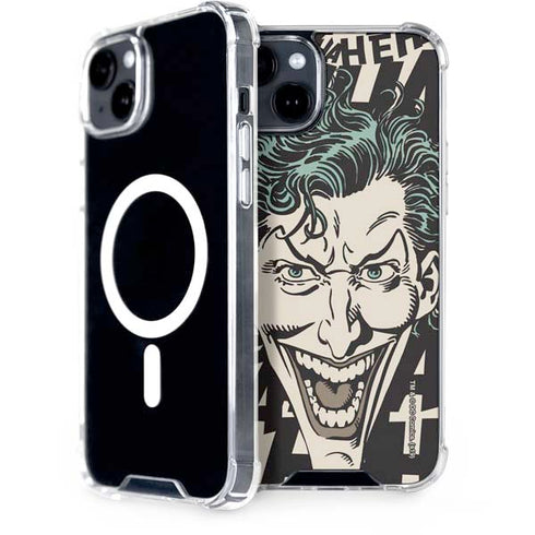 DC Comics The Joker Vintage Laughing iPhone 14 Plus MagSafe Case