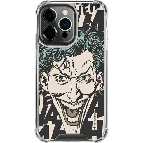 DC Comics The Joker Vintage Laughing iPhone 14 Pro Clear Case