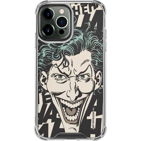DC Comics The Joker Vintage Laughing iPhone 14 Pro Max Clear Case