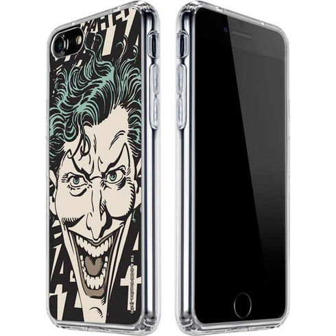 DC Comics The Joker Vintage Laughing iPhone SE (2nd & 3rd Gen) Clear Case