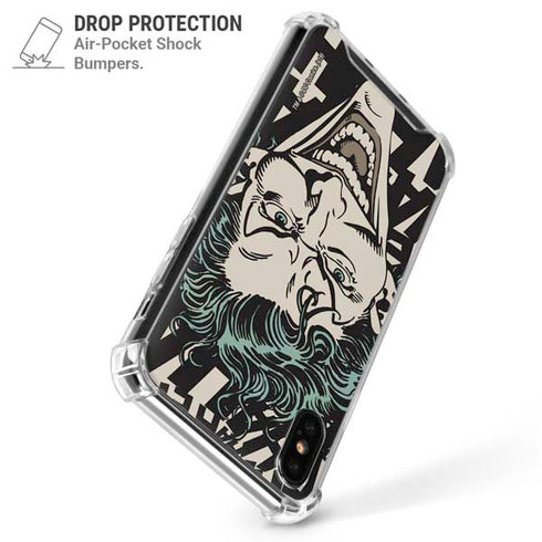 DC Comics The Joker Vintage Laughing iPhone XS Max Clear Case