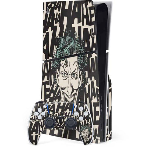 DC Comics The Joker Vintage Laughing PS5 Slim Disk Bundle Skin