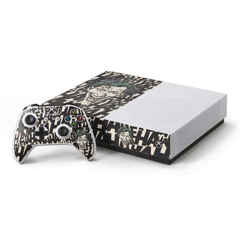 DC Comics The Joker Vintage Laughing Xbox One S Console and Controller Bundle Skin