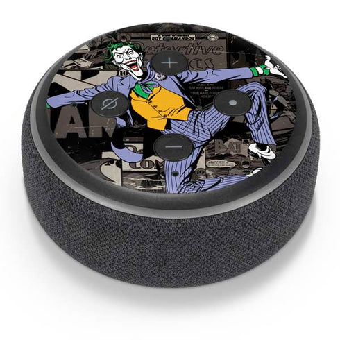 DC Comics The Joker Vintage Action pose pattern Amazon Echo Dot Skin