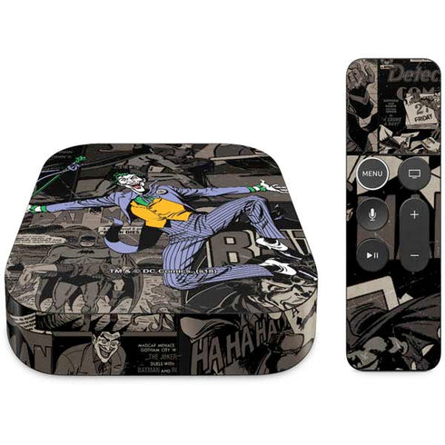 DC Comics The Joker Vintage Action pose pattern Apple TV Skin