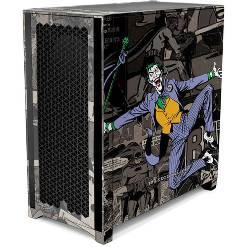 DC Comics The Joker Vintage Action pose pattern Corsair 4000D Tempered Glass Mid-Tower ATX Case Skin