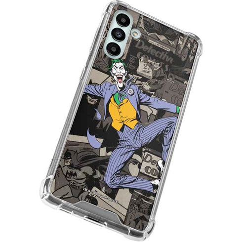 DC Comics The Joker Vintage Action pose pattern Galaxy A13 5G Clear Case