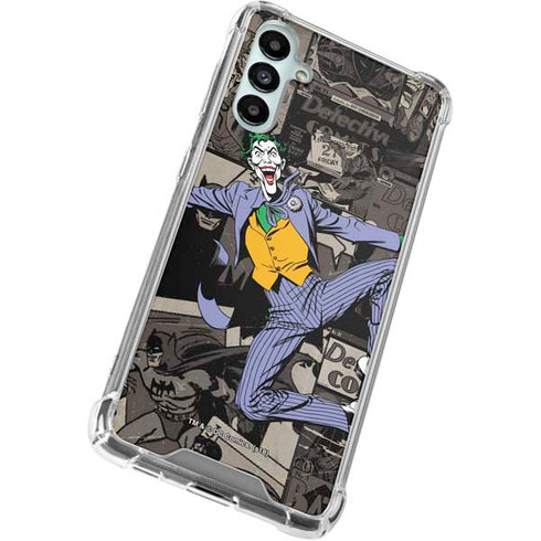 DC Comics The Joker Vintage Action pose pattern Galaxy A15 5G Clear Case