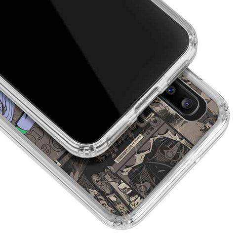 DC Comics The Joker Vintage Action pose pattern Galaxy A30 Clear Case