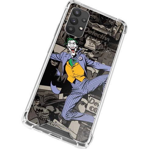 DC Comics The Joker Vintage Action pose pattern Galaxy A32 5G Clear Case