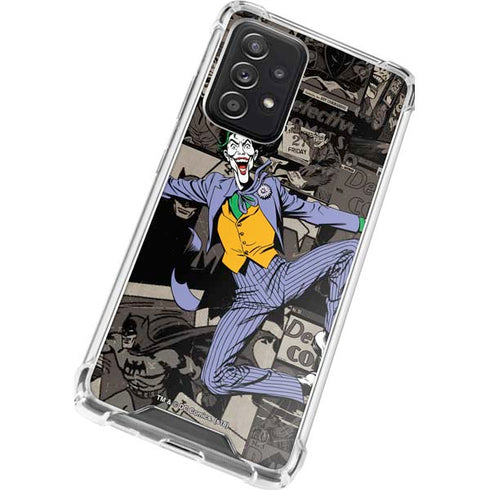 DC Comics The Joker Vintage Action pose pattern Galaxy A52 5G Clear Case