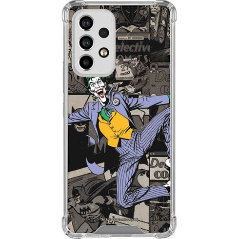 DC Comics The Joker Vintage Action pose pattern Galaxy A53 5G Clear Case