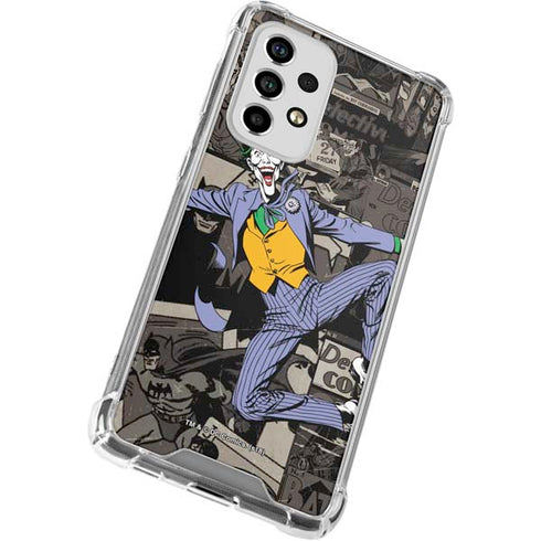 DC Comics The Joker Vintage Action pose pattern Galaxy A53 5G Clear Case