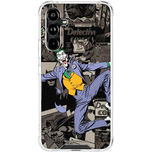 DC Comics The Joker Vintage Action pose pattern Galaxy A54 5G Clear Case
