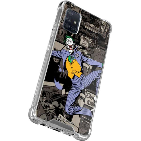 DC Comics The Joker Vintage Action pose pattern Galaxy A71 5G Clear Case