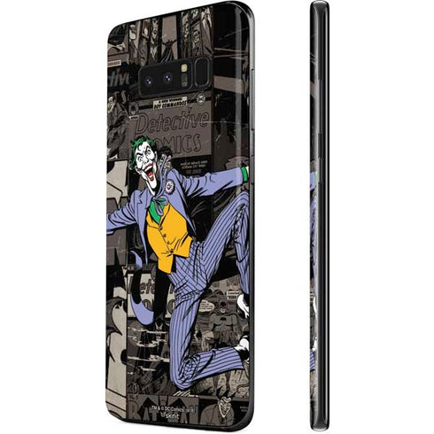 DC Comics The Joker Vintage Action pose pattern Galaxy Note 8 Skin