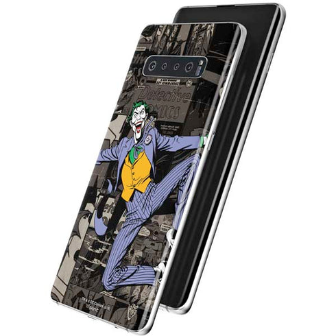 DC Comics The Joker Vintage Action pose pattern Galaxy S10 Plus Skin