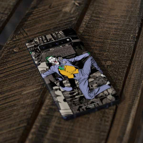 DC Comics The Joker Vintage Action pose pattern Galaxy S10 Skin