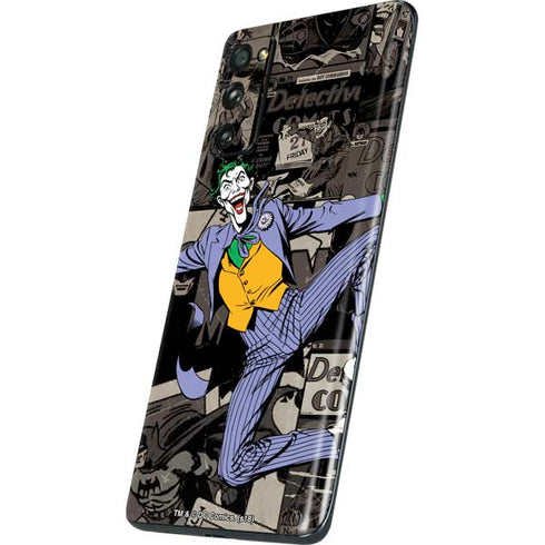 DC Comics The Joker Vintage Action pose pattern Galaxy S20 Fan Edition Skin
