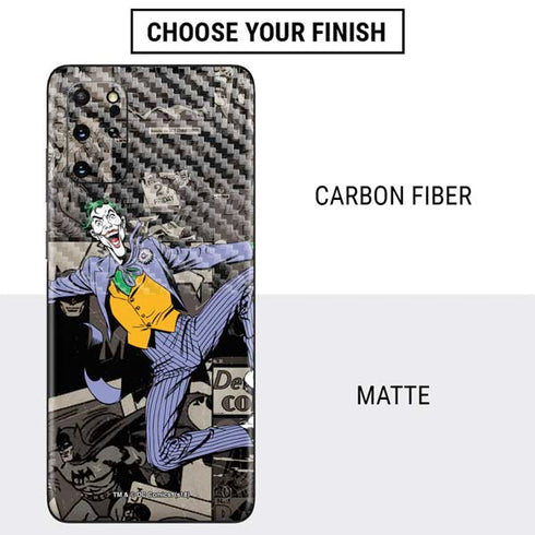 DC Comics The Joker Vintage Action pose pattern Galaxy S20 Plus Skin