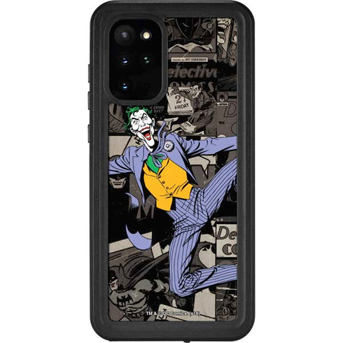 DC Comics The Joker Vintage Action pose pattern Galaxy S20 Plus Waterproof Case