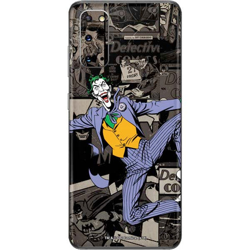DC Comics The Joker Vintage Action pose pattern Galaxy S20 Skin