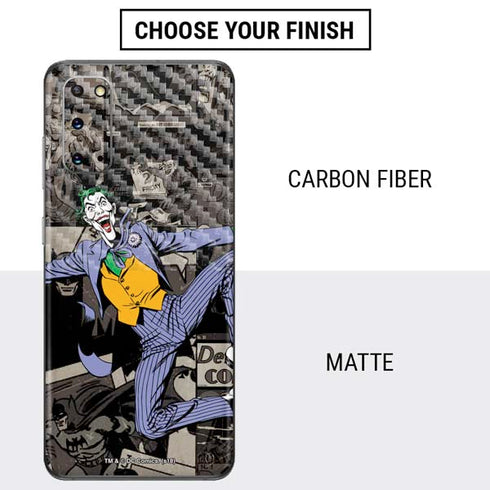 DC Comics The Joker Vintage Action pose pattern Galaxy S20 Skin
