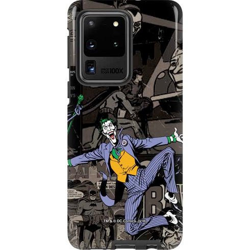 DC Comics The Joker Vintage Action pose pattern Galaxy S20 Ultra 5G Pro Case