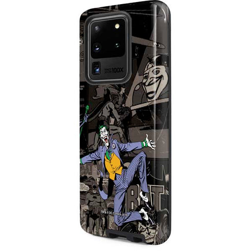 DC Comics The Joker Vintage Action pose pattern Galaxy S20 Ultra 5G Pro Case