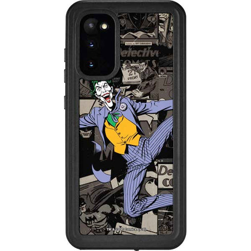 DC Comics The Joker Vintage Action pose pattern Galaxy S20 Waterproof Case