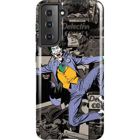DC Comics The Joker Vintage Action pose pattern Galaxy S21 5G Pro Case