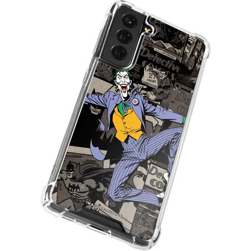 DC Comics The Joker Vintage Action pose pattern Galaxy S21 FE Clear Case