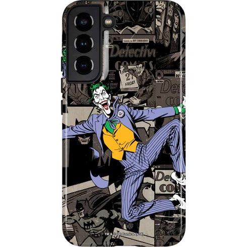 DC Comics The Joker Vintage Action pose pattern Galaxy S22 Plus Pro Case