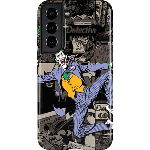 DC Comics The Joker Vintage Action pose pattern Galaxy S22 Pro Case