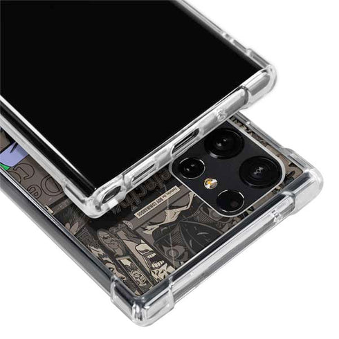 DC Comics The Joker Vintage Action pose pattern Galaxy S22 Ultra Clear Case