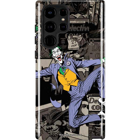 DC Comics The Joker Vintage Action pose pattern Galaxy S22 Ultra Pro Case
