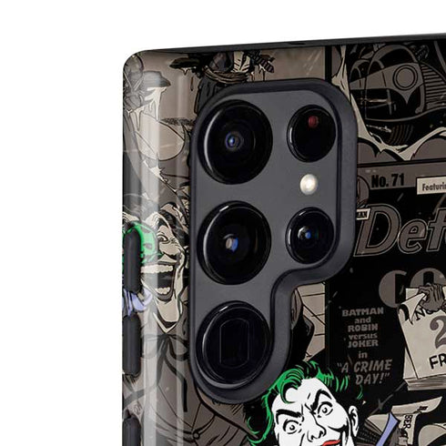 DC Comics The Joker Vintage Action pose pattern Galaxy S22 Ultra Pro Case
